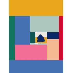 Ilustrace Barn In Color Blocks, Little Dean, (30 x 40 cm)