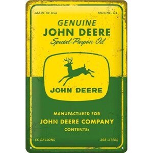 Plechová cedule John Deere Special Purpose Oil, (20 x 30 cm)