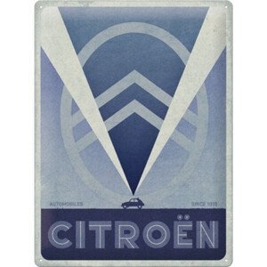 Plechová cedule Citroen 2CV Logo, 30x40 cm
