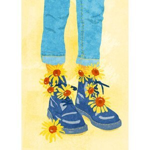 Ilustrace Sunflower Walk, Raissa Oltmanns, (30 x 40 cm)