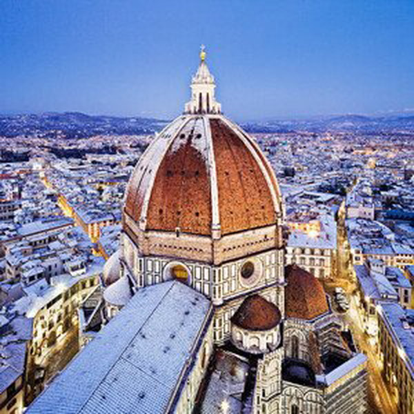 Umělecká fotografie The dome of Santa Maria del Fiore Cathedral, Duomo, Maremagnum, (40 x 40 cm)