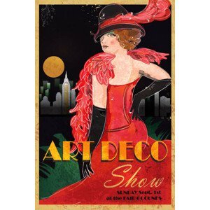 Ilustrace Art Deco style vintage advertisement poster, JDawnInk, (26.7 x 40 cm)