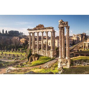 Umělecká fotografie The Temple of Saturn in the Roman Forum, Rome., Julian Elliott Photography, (40 x 26.7 cm)