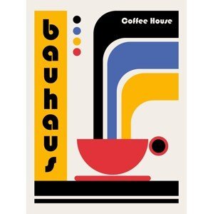 Ilustrace Bauhaus Coffee House, Retrodrome, (30 x 40 cm)