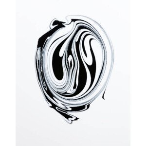 Ilustrace Mix of a white and black paint, closeup., lior2, (30 x 40 cm)