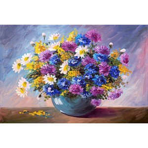 Ilustrace oil painting - bouquet of wildflowers, Max5799, (40 x 26.7 cm)