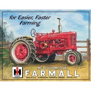 Plechová cedule FARMALL - m, (41 x 32 cm)