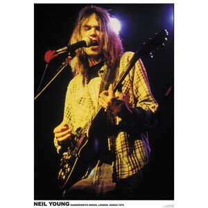 Plakát, Obraz - Neil Young - Hammersmith Oden London 1976, (59.4 x 84 cm)