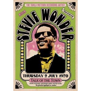 Plakát, Obraz - Stevie Wonder - Talk of The Town 1970, (59.4 x 84 cm)