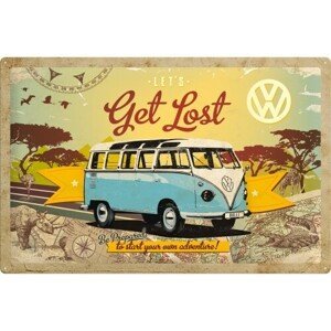 Plechová cedule Volkswagen VW - Let‘s Get Lost (60x40), 60 x 40 cm