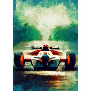 Umělecký tisk Formula 1 smaragd, Justyna Jaszke, (30 x 40 cm)