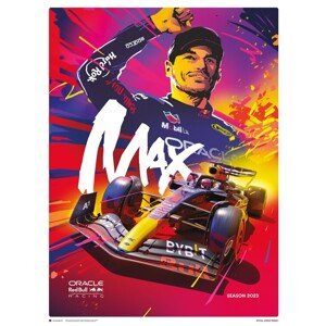 Umělecký tisk Max Verstappen - 2023, (30 x 40 cm)