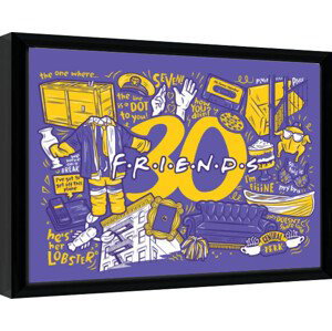 Obraz na zeď - Friends 30 Years - Purple Infographic
