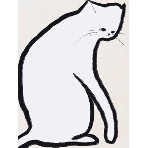 Ilustrace White cat, Little Dean, (30 x 40 cm)