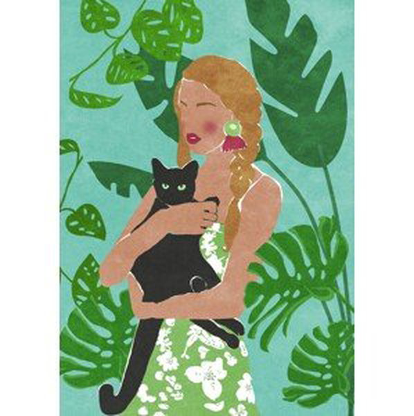 Ilustrace Cat Lover, Raissa Oltmanns, (30 x 40 cm)