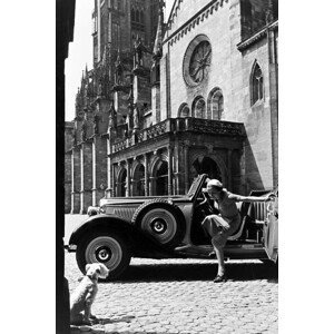 Fotografie The Freiburg Minster, landmark of the town Freiburg im Breisgau in Baden, Germany 1930s, (26.7 x 40 cm)