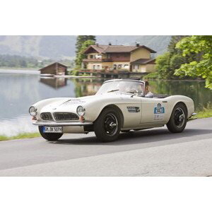 Fotografie BMW 507 constructed in 1955, Kitzbuehel Alps Ralley 2008, Austria, Europe, (40 x 26.7 cm)