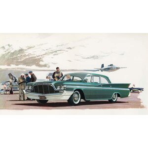 Fotografie New DeSoto Car and Jet Pilots, 1960, American School,, (40 x 22.5 cm)