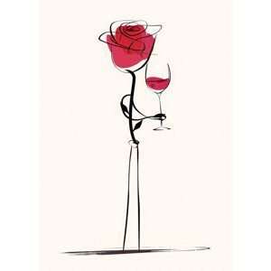 Ilustrace Wine Rose, Andreas Magnusson, (30 x 40 cm)