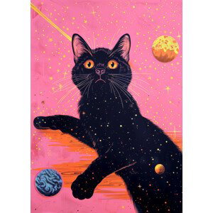 Ilustrace Candy Cat the Star V, Justyna Jaszke, (30 x 40 cm)