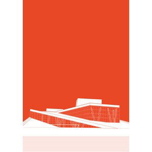 Ilustrace Oslo Opera, zaglono, (26.7 x 40 cm)