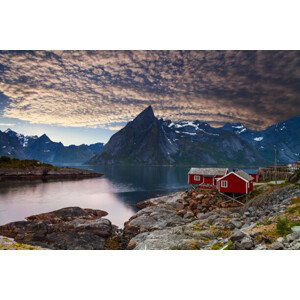 Fotografie Reine rorbu at sunset, Lofotens, Anton Petrus, 40x26.7 cm