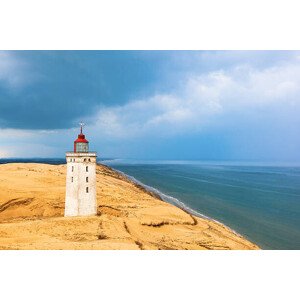 Fotografie Rabjerg mile a lighthouse on the Danish coast, TT, 40x26.7 cm