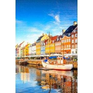 Fotografie Nyvatn canal in Copenhagen, maydays, 26.7x40 cm