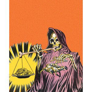 Ilustrace Skeleton witch, CSA Images, 30x40 cm