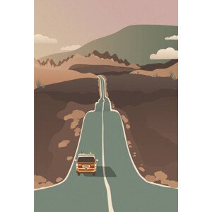 Ilustrace Retro Road Surf Trip Concept, Vector, LucidSurf, 26.7x40 cm