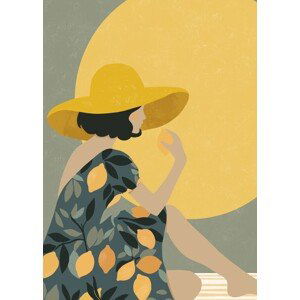 Ilustrace Lemon n the Sun, Katarzyna Gąsiorowska, 30x40 cm