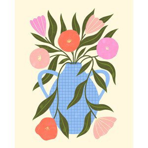 Ilustrace Wavy Flowers inVase, Melissa Donne, 30x40 cm