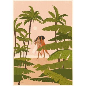 Ilustrace Tropical Paradise, Andi Bell Art, 30x40 cm