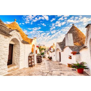 Fotografie Famous Trulli Houses during a Sunny, roman_slavik, 40x26.7 cm