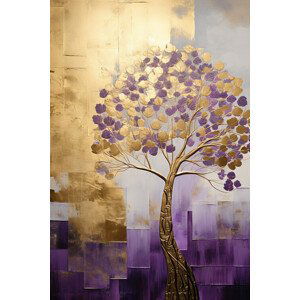 Ilustrace Purple Gold Paint, Bilge Paksoylu, 26.7x40 cm