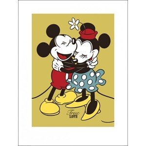 Umělecký tisk Mickey & Minnie Mouse - True Love, (60 x 80 cm)