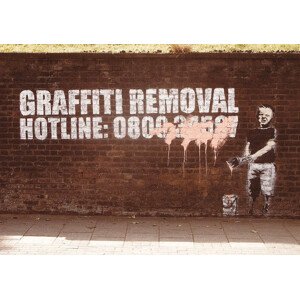 Plakát, Obraz - Banksy Street Art - Graffity Removal Hotline, (59 x 42 cm)