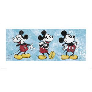 Umělecký tisk Mickey Mouse - Squeaky Chic Triptych, (100 x 50 cm)