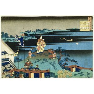 Katsushika Hokusai - Obrazová reprodukce The Exiled Poet Nakamaro ('Abe no Nakamaro'),, (40 x 26.7 cm)