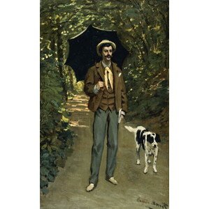 Claude Monet - Obrazová reprodukce Man with an Umbrella, c.1868-69, (24.6 x 40 cm)