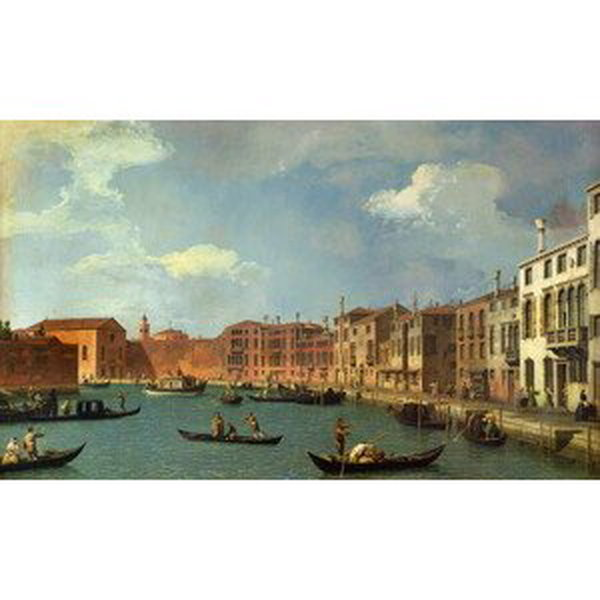 (1697-1768) Canaletto - Obrazová reprodukce View of the Canal of Santa Chiara, Venice, (40 x 24.6 cm)