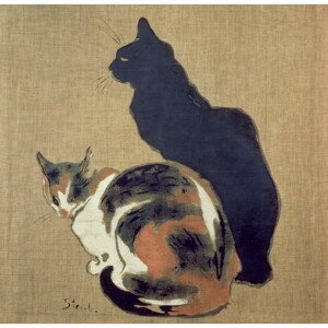 Theophile Alexandre Steinlen - Obrazová reprodukce Two Cats, 1894, (40 x 40 cm)