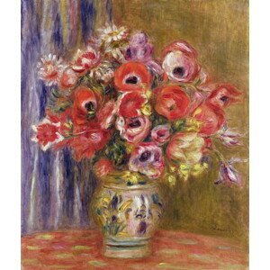 Pierre Auguste Renoir - Obrazová reprodukce Vase of Tulips and Anemones, c.1895, (35 x 40 cm)