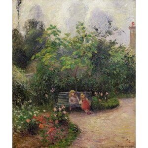 Camille Pissarro - Obrazová reprodukce A Corner of the Garden at the Hermitage, Pontoise, (35 x 40 cm)