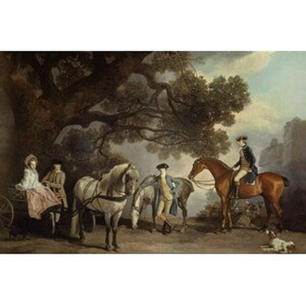 George Stubbs - Obrazová reprodukce Melbourne and Milbanke Families,, (40 x 26.7 cm)