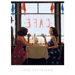 Umělecký tisk Jack Vettriano - Cafe Days, (40 x 50 cm)