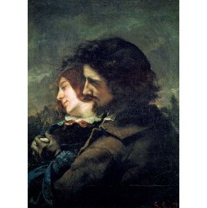 Gustave Courbet - Obrazová reprodukce The Happy Lovers, 1844, (30 x 40 cm)