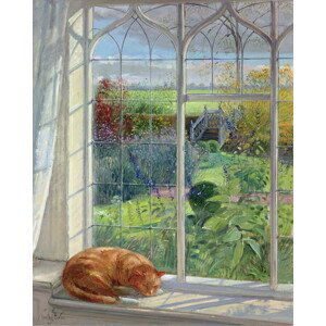 Timothy Easton - Obrazová reprodukce Sleeping Cat and Chinese Bridge, (30 x 40 cm)