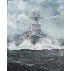 Vincent Alexander Booth - Obrazová reprodukce HMS Hood heads for Bismarck 23rd May 1941, 2014,, (30 x 40 cm)