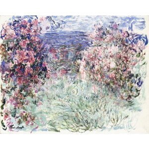 Monet, Claude - Obrazová reprodukce The House among the Roses, 1925, (40 x 30 cm)